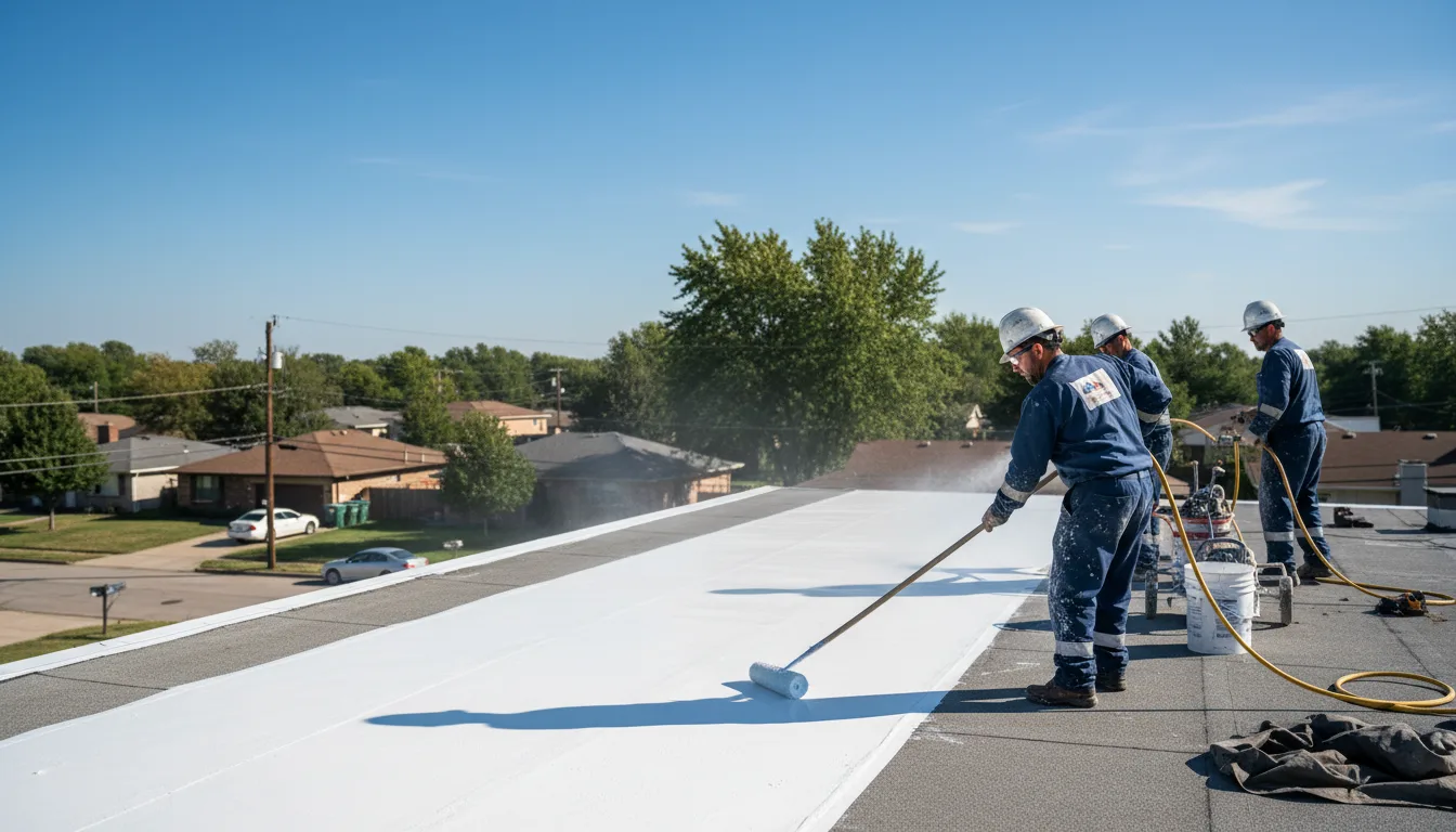 Commercial roof coating in Greenfield, IL near me